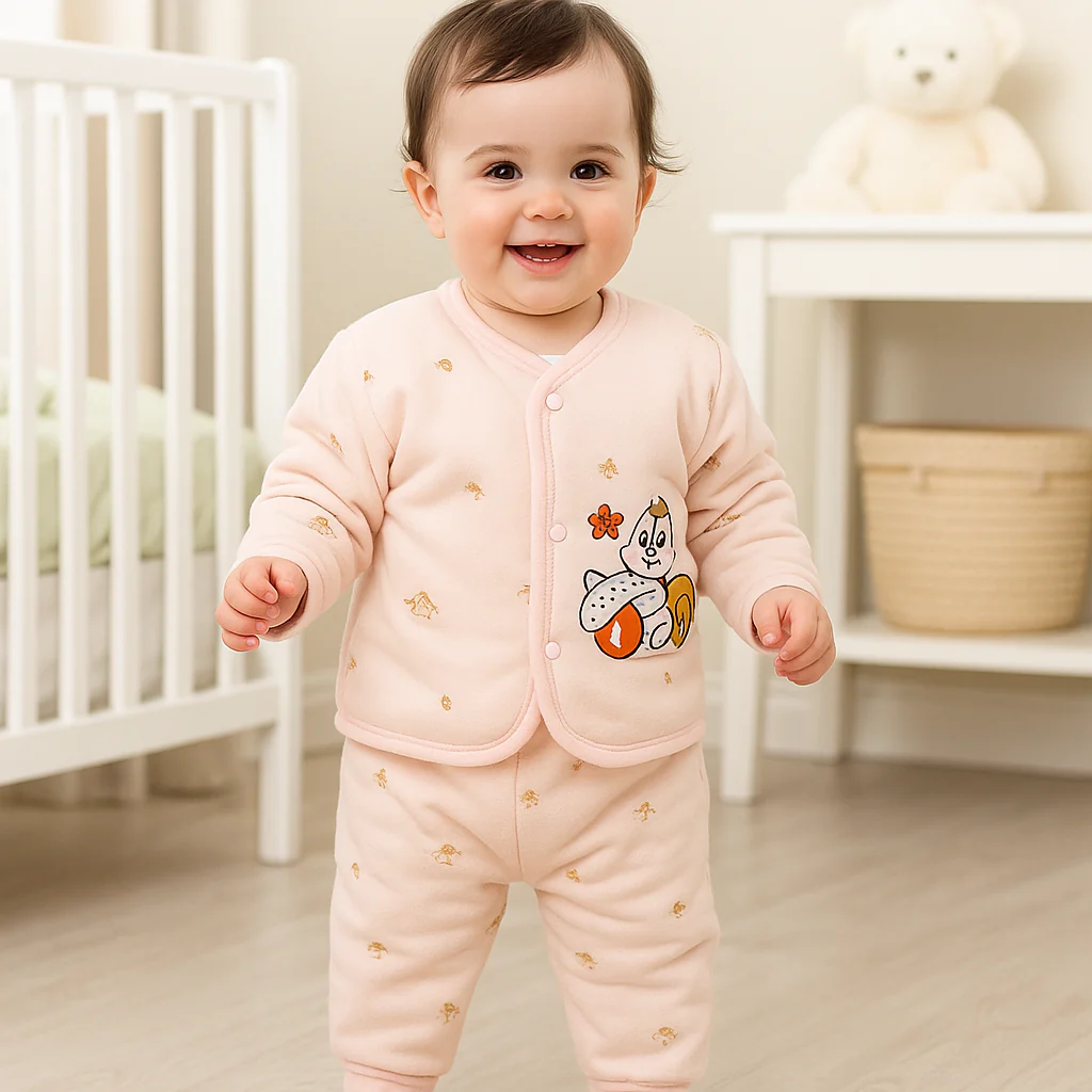 Baby Fleece Sleepsuit Multi Character Pink - Sunshine - Image 3