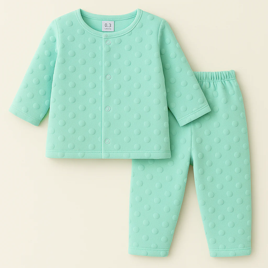Baby Fleece Sleepsuit Pop Sea Green - Sunshine