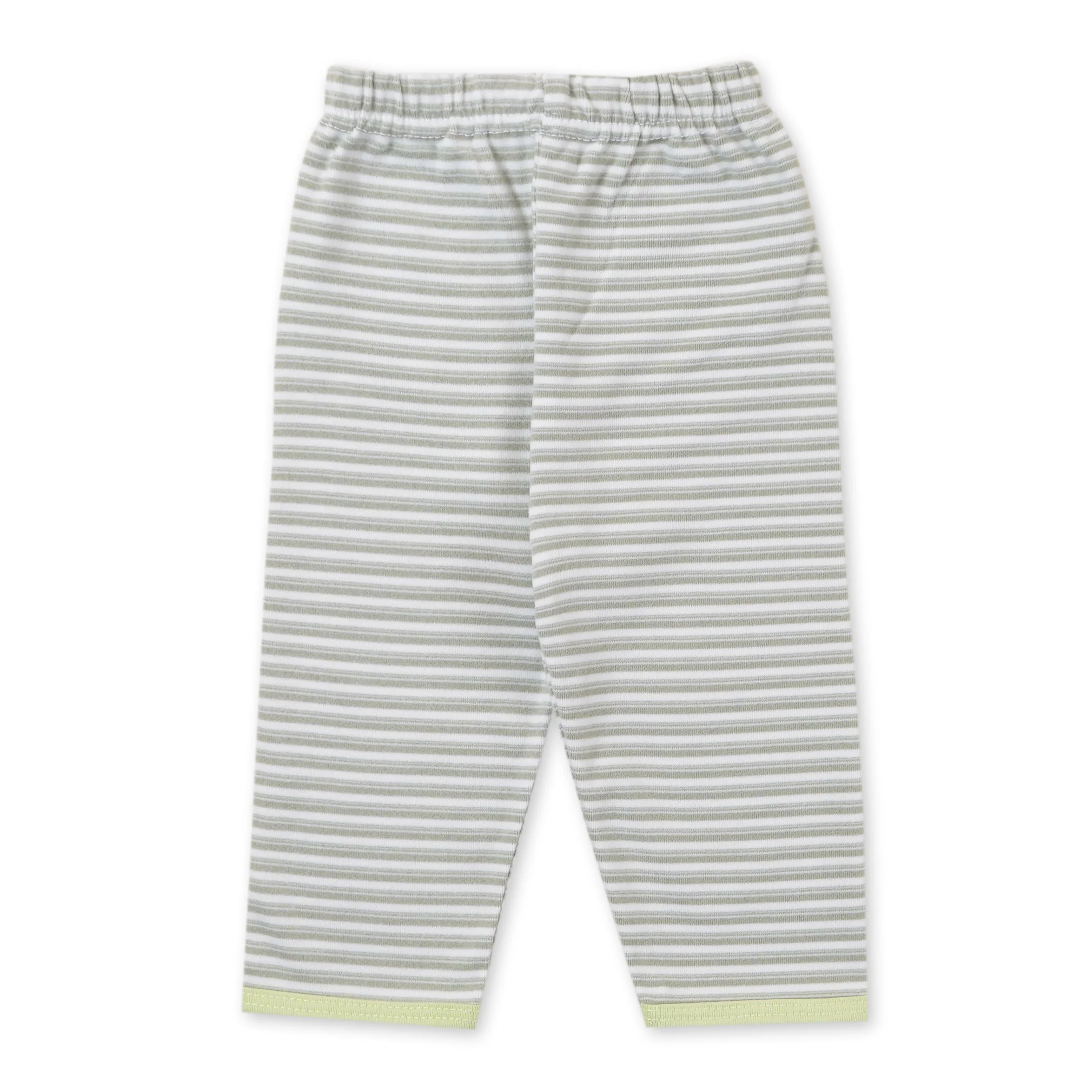 Baby Fleece Sleepsuit Stripes Green - Sunshine - Image 3