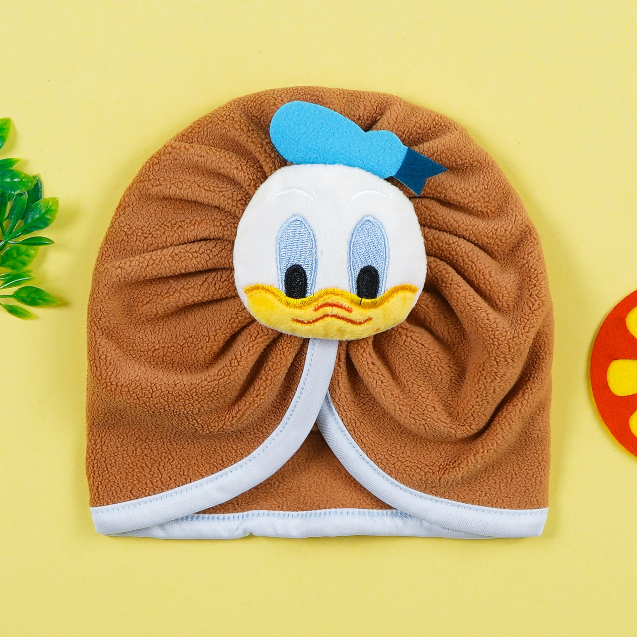 Baby Fleece Turban Cap Daffy Duck Brown - Sunshine