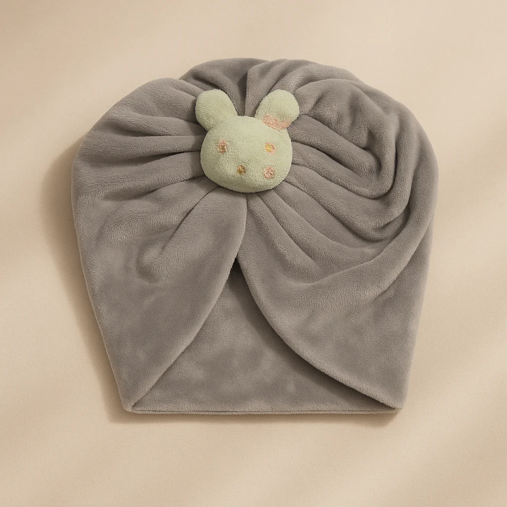 Baby Fleece Turban Cap Mickey Grey - Sunshine