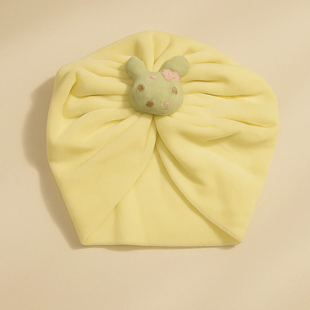 Baby Fleece Turban Cap Mickey Yellow - Sunshine