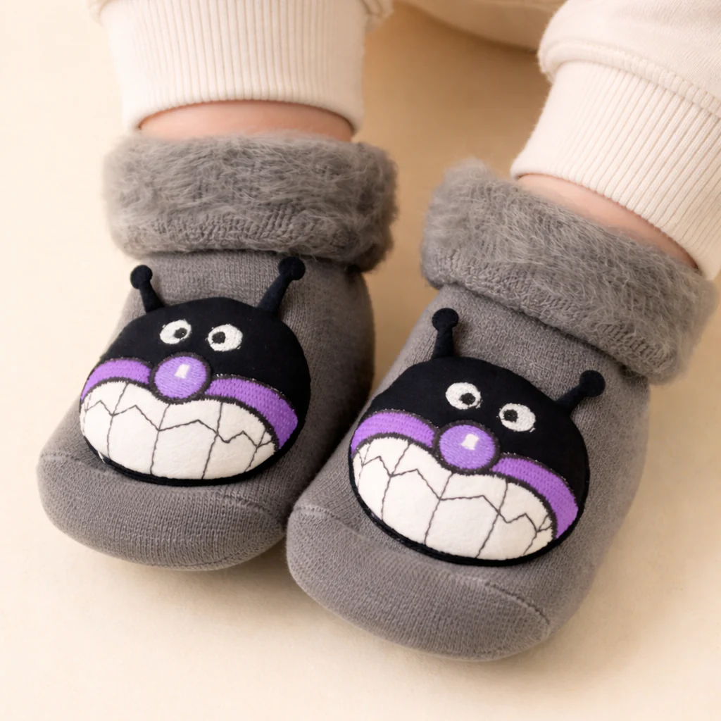 Baby Fleece Warm Botties Monster Grey - Sunshine - Image 2