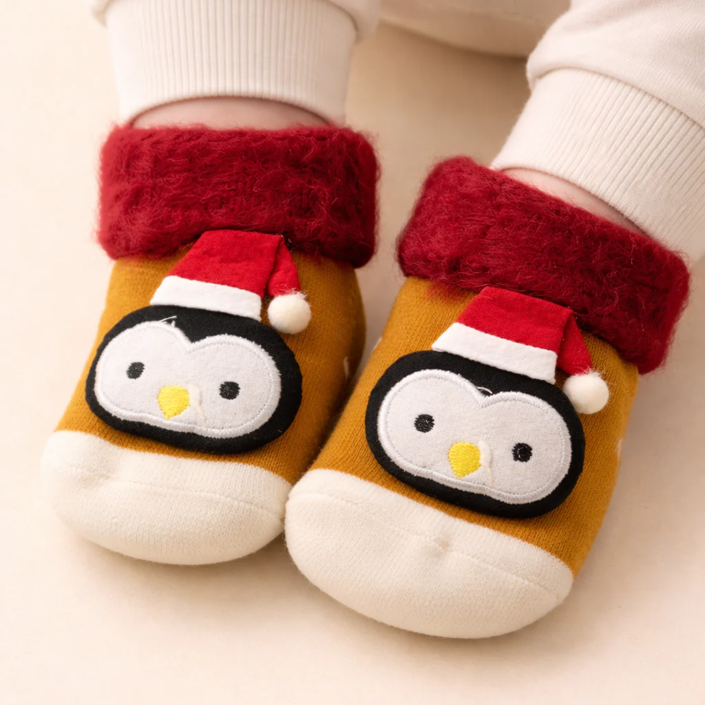 Baby Fleece Warm Botties Smurf Musterd - Sunshine - Image 2