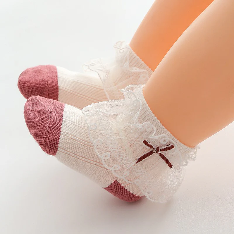 Baby Frill Socks Maroon - Sunshine