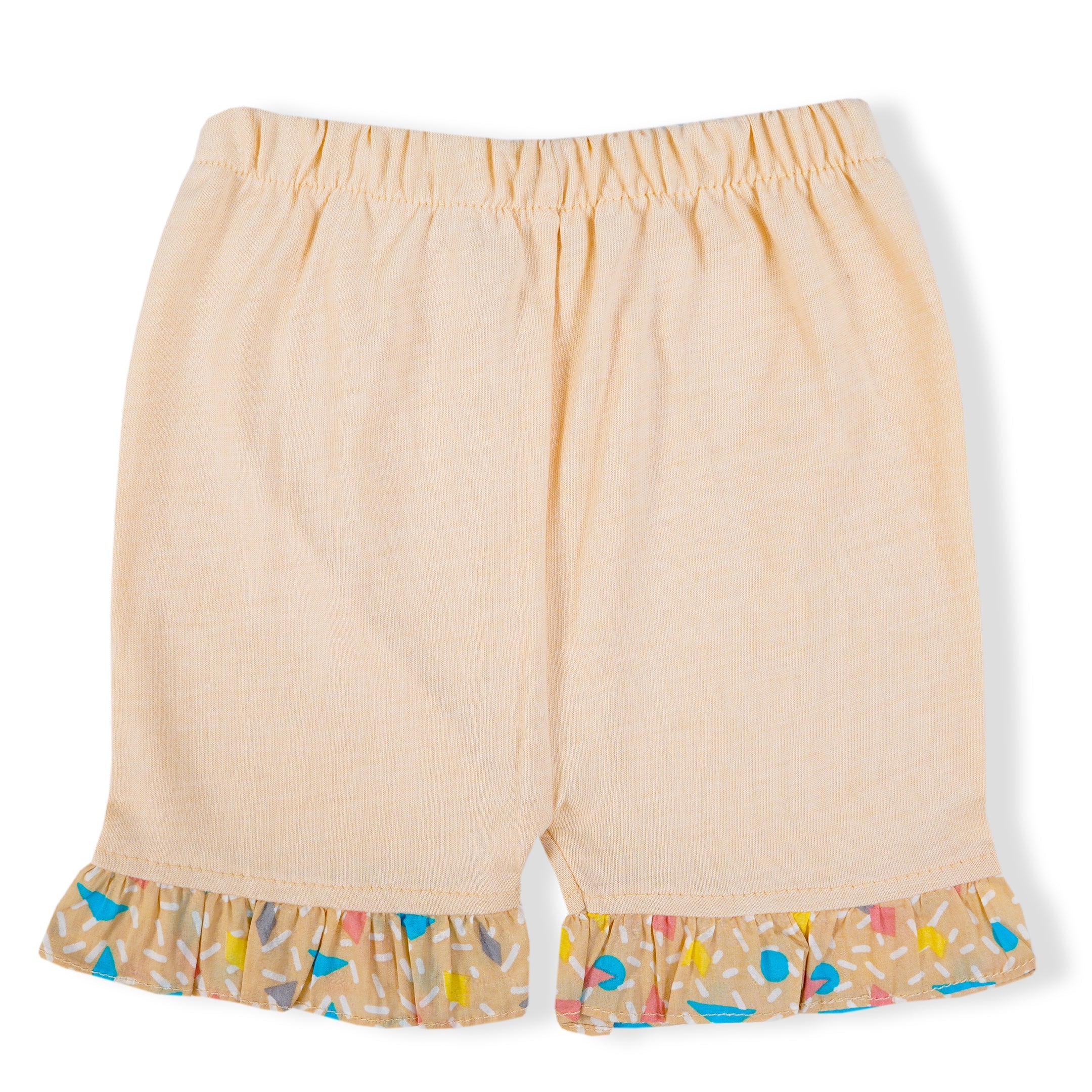 Baby Frock & Short Set Flowers Beige - Sunshine - Image 5