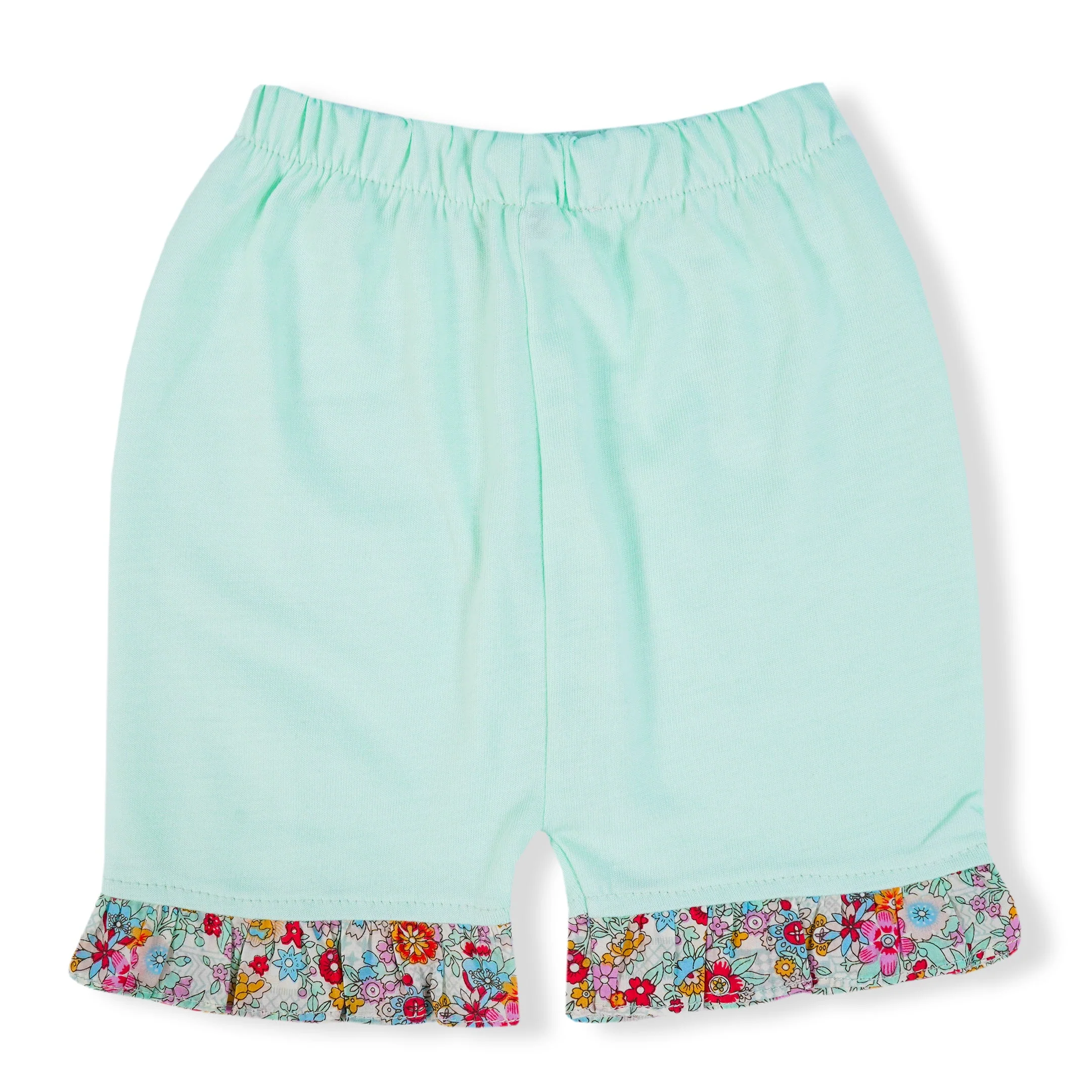 Baby Frock & Short Set Flowers Green - Sunshine - Image 5