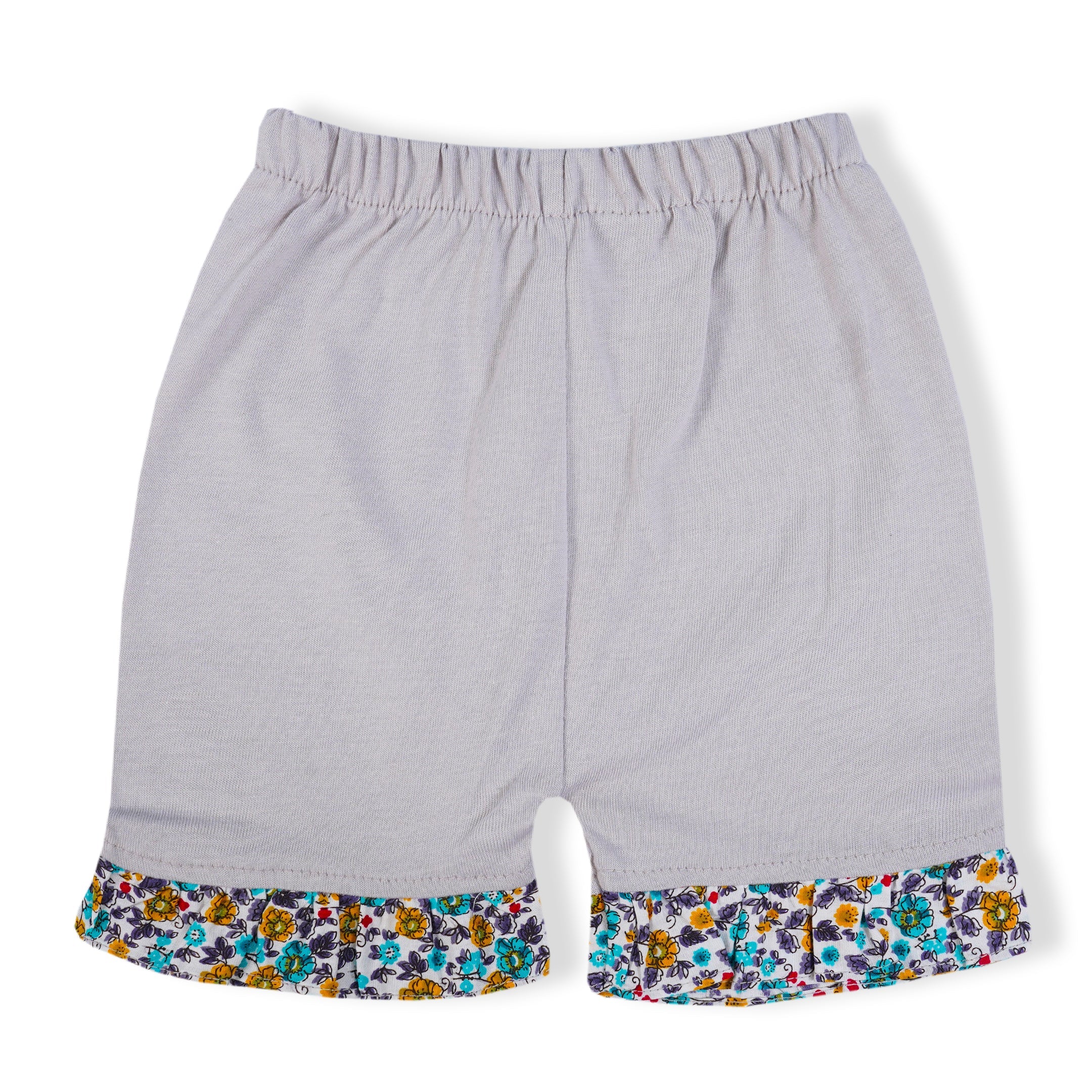 Baby Frock & Short Set Flowers Grey - Sunshine - Image 5