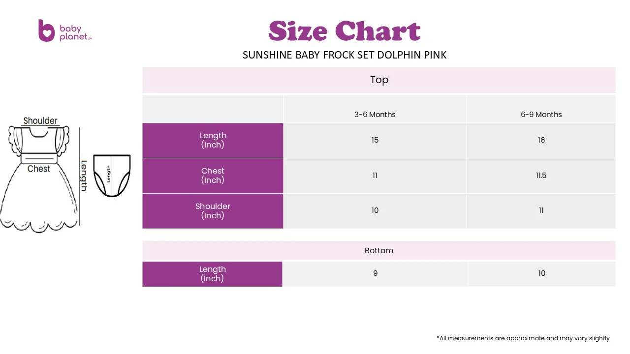 Baby Girl Frock Set Dolphin Pink - Sunshine - Image 3