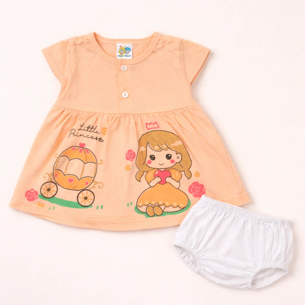 Baby Girl Frock Set Little Princess Peach - Sunshine