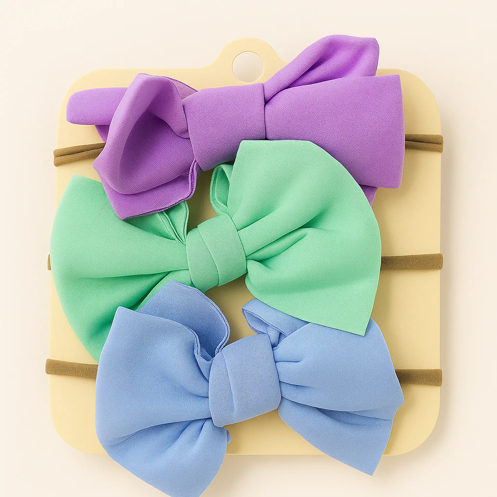 Baby Girl Headbands Pack Of 3 Purple & Blue - Sunshine