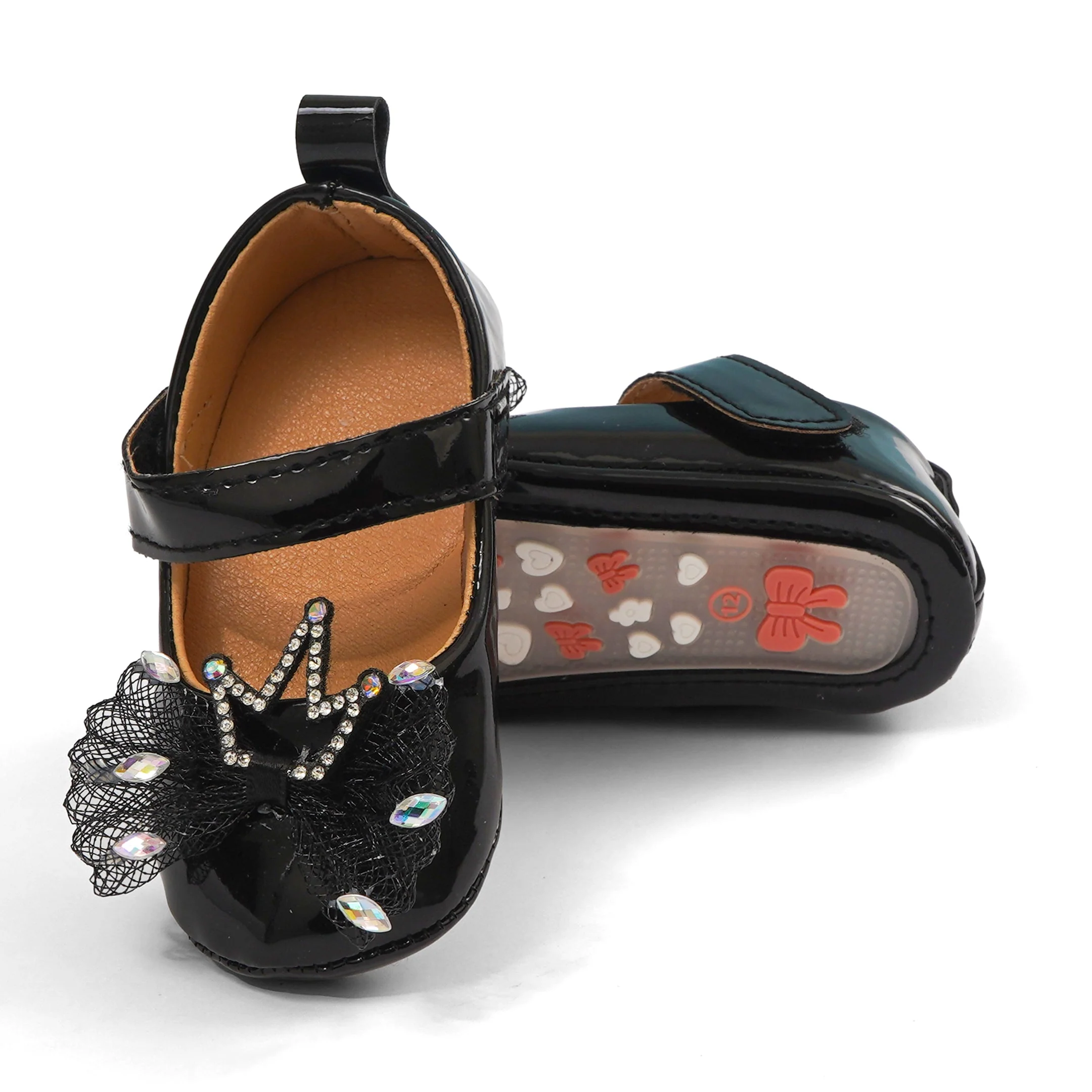 Baby Girls Sandal Crown Black - Sunshine - Image 2