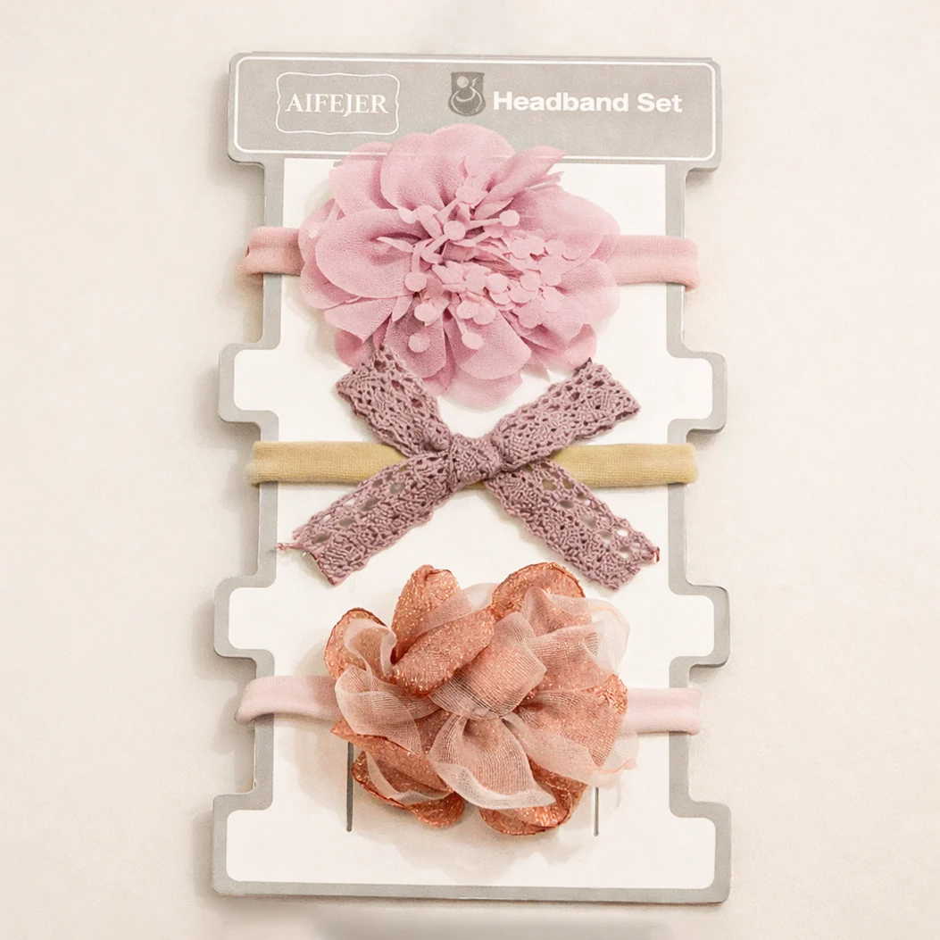 Baby Girls 3Pcs Headband Set Multicolor - Sunshine