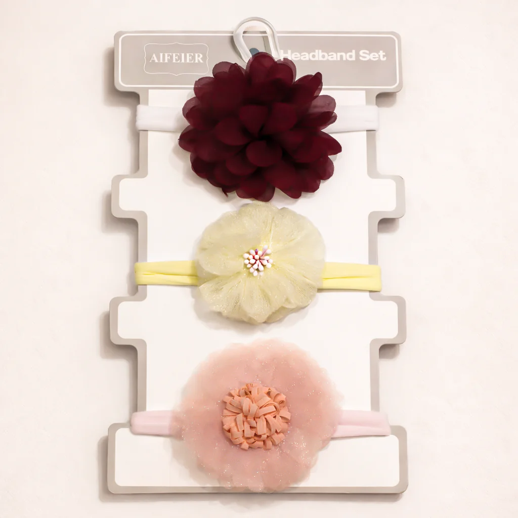 Baby Girls 3Pcs Headband Set Multicolor - Sunshine
