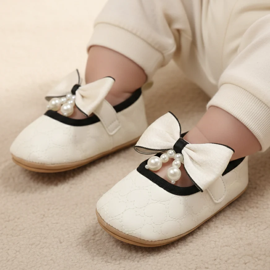 Baby Girls Sandals Bow Off White - Sunshine - Image 3