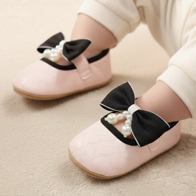 Baby Girls Sandals Pink & Black - Sunshine - Image 3