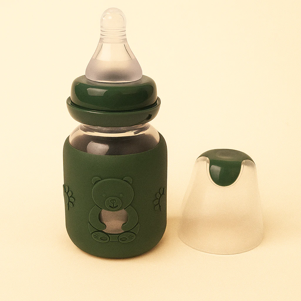 Baby Glass Feeder Green (80Ml) - Sunshine