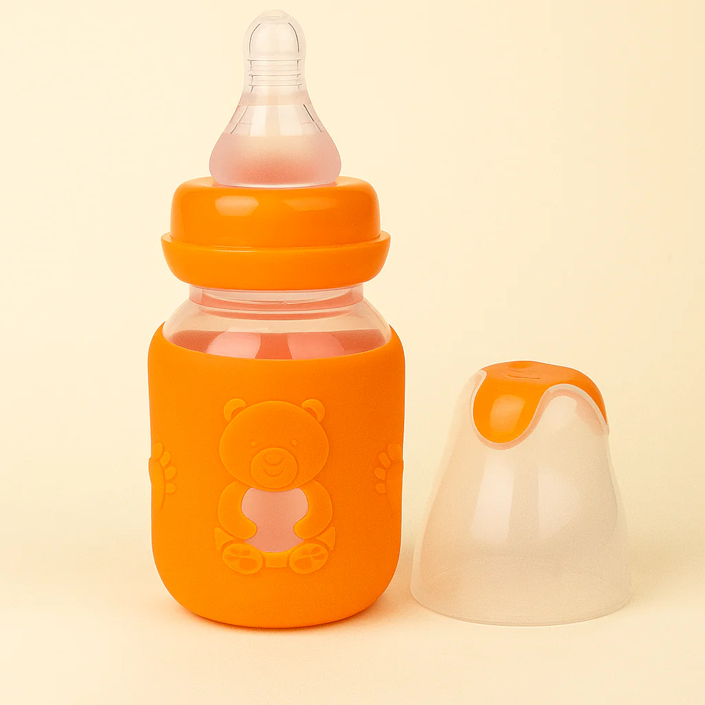Baby Glass Feeder Orange (80Ml) - Sunshine