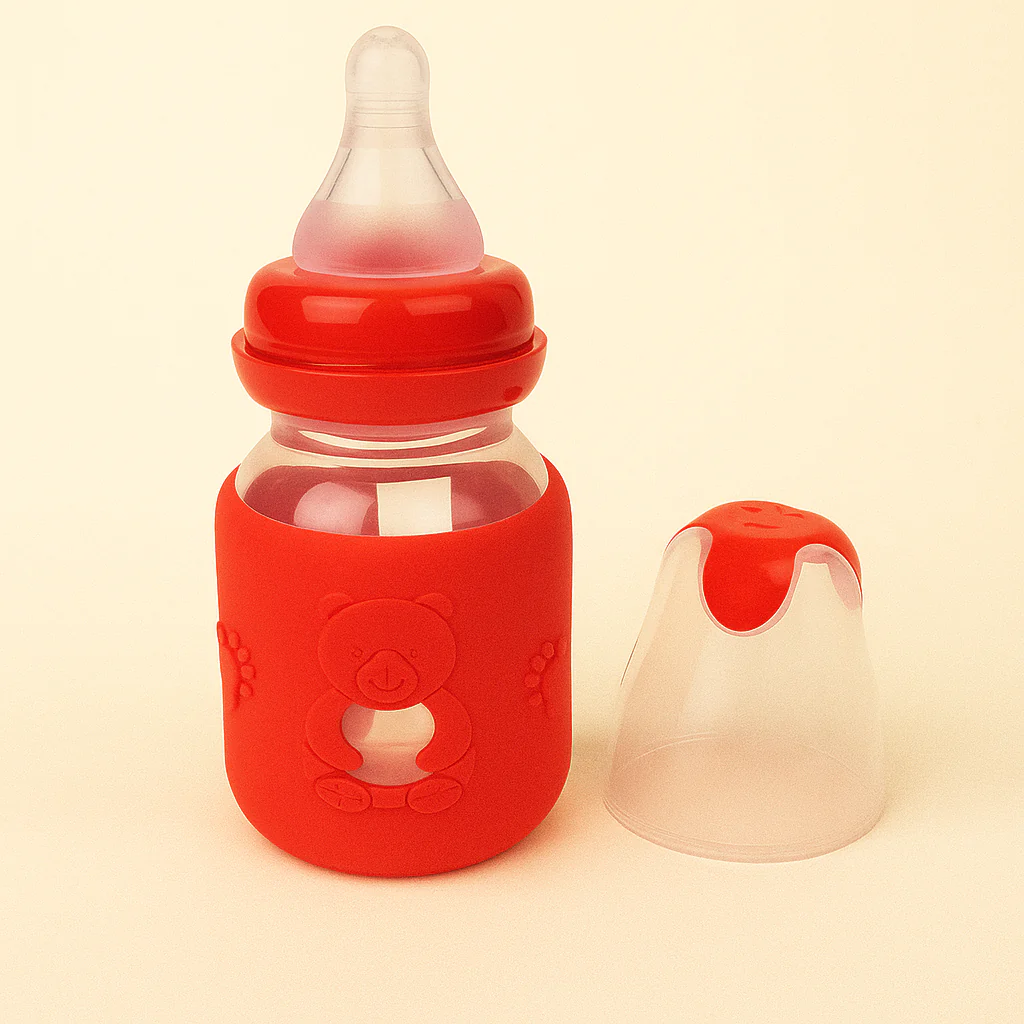 Baby Glass Feeder Red (80Ml) - Sunshine
