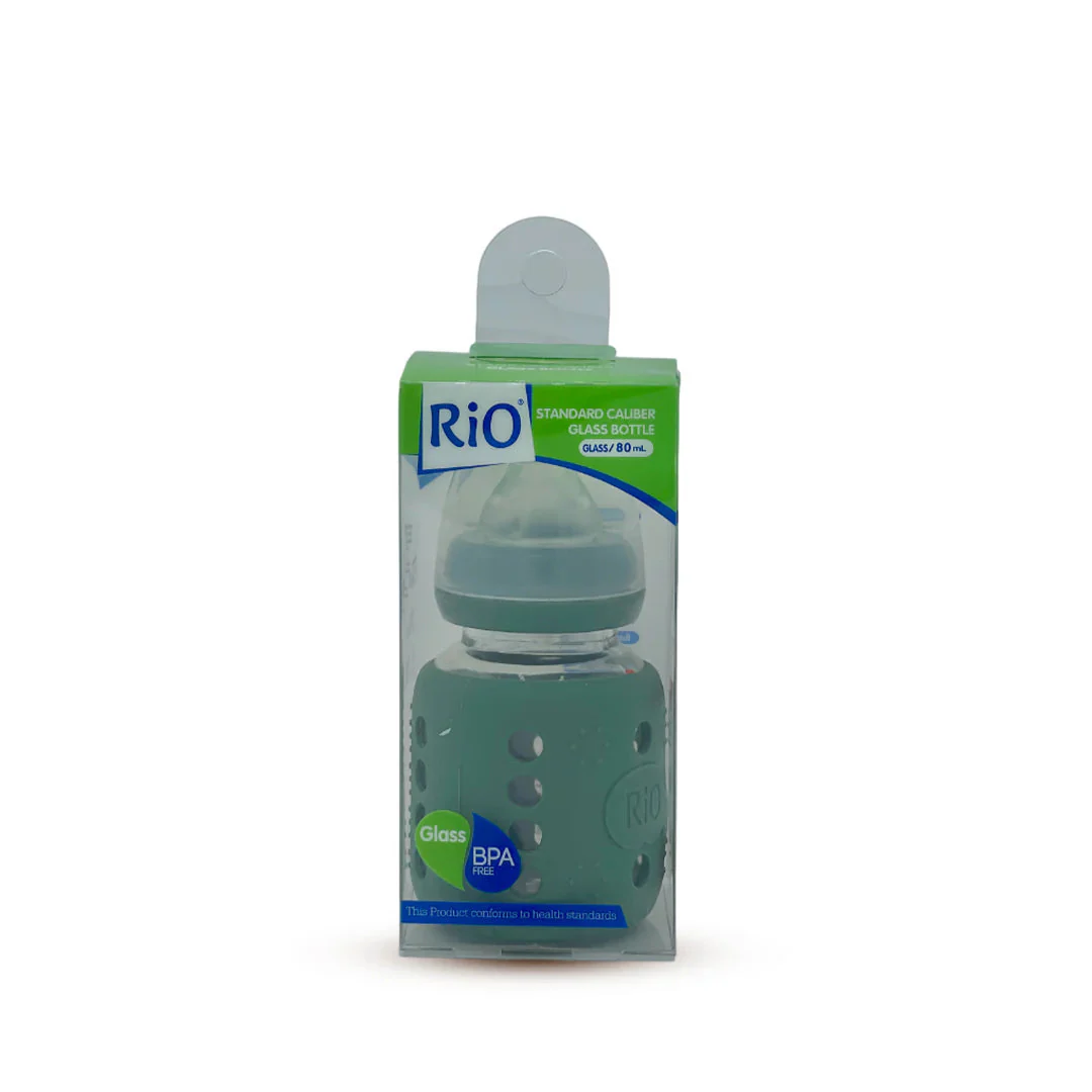 Baby Glass Feeding Bottle Green 80Ml Rio - Sunshine - Image 2