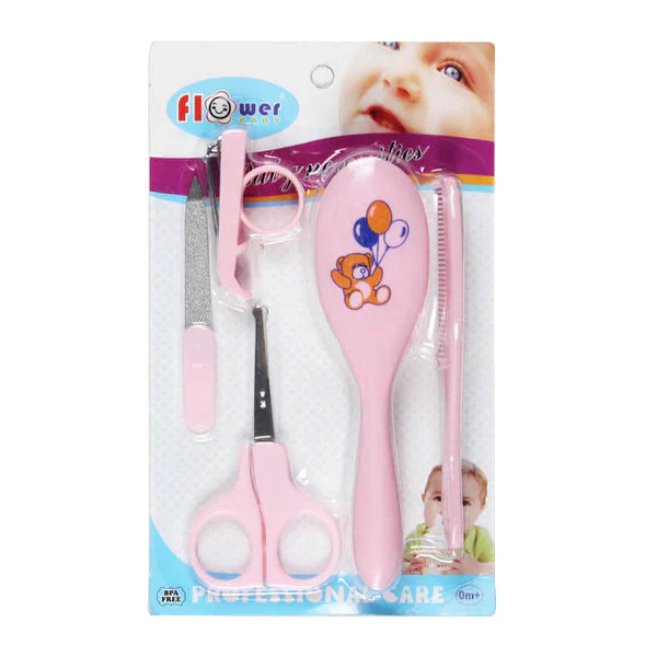 Baby Grooming Kit 5Pcs Pink Fb - Sunshine