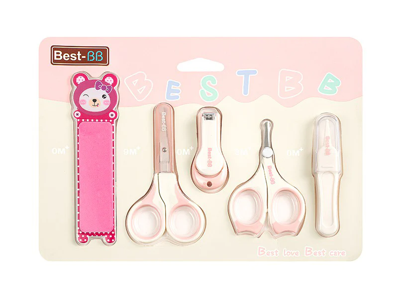 Baby Grooming Kit 5Pcs Pink - Sunshine