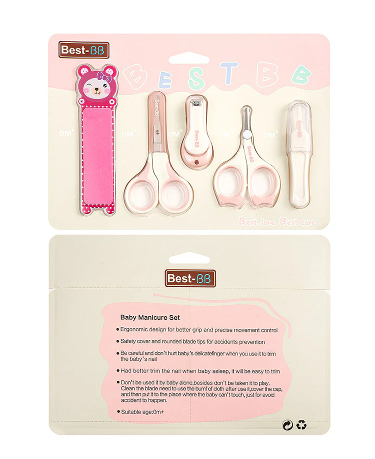 Baby Grooming Kit 5Pcs Pink - Sunshine - Image 2