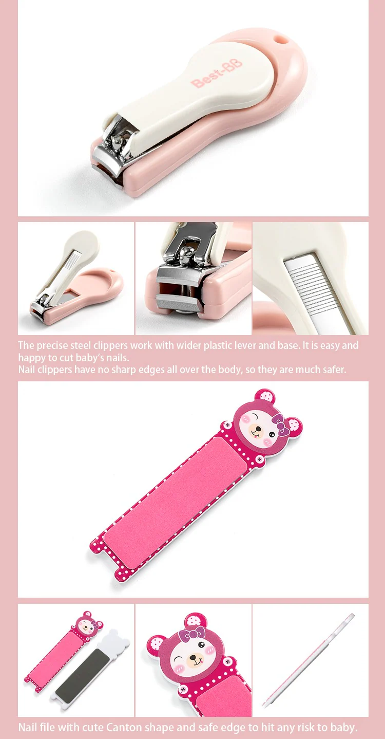 Baby Grooming Kit 5Pcs Pink - Sunshine - Image 6