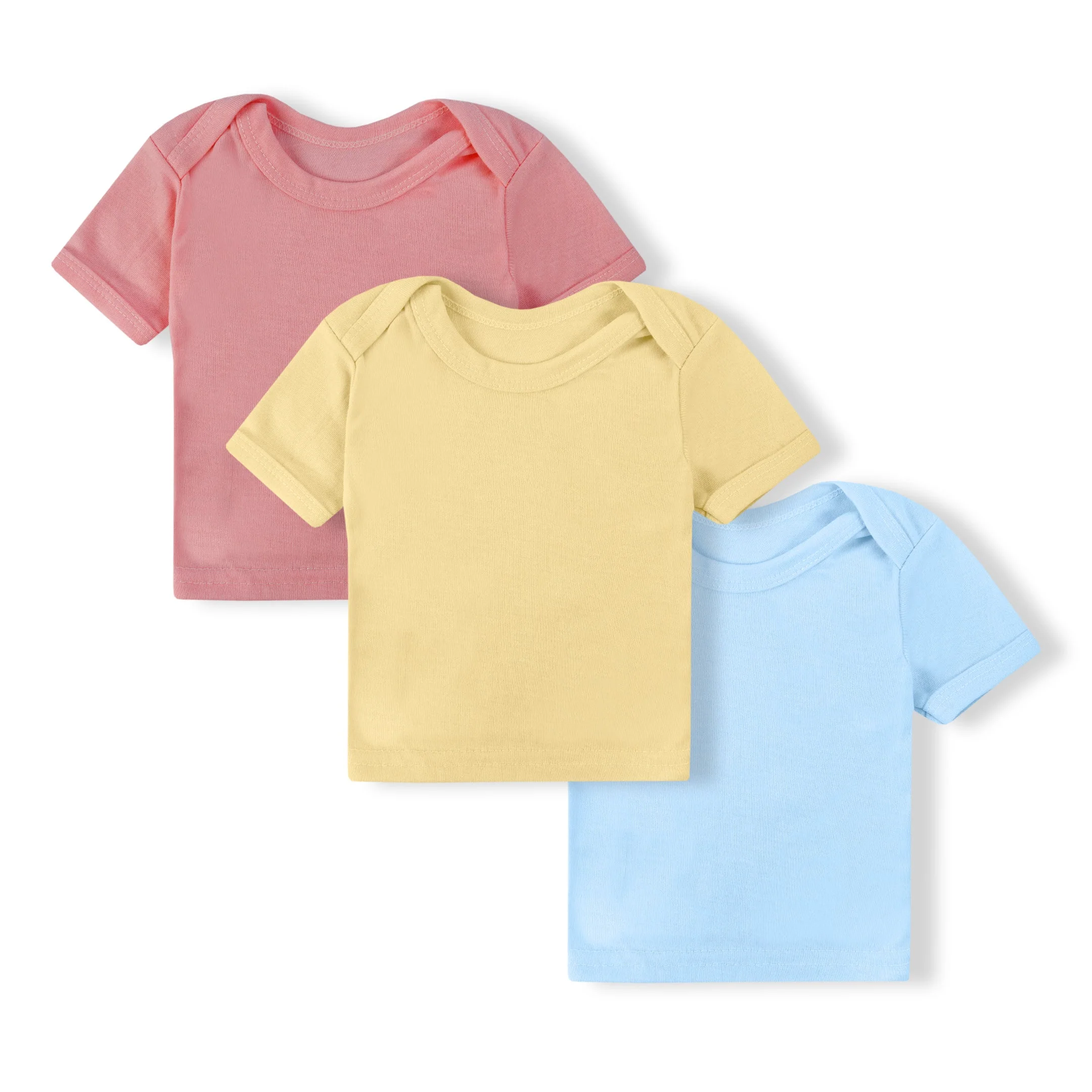 Baby Half Sleeves Vest Pack Of 3 Multicolor - Sunshine - Image 4