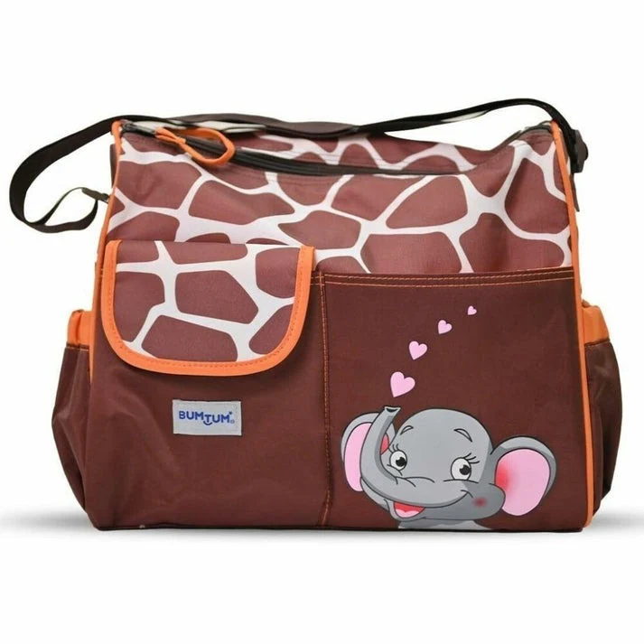 Baby Hand Carry Diaper Bag Elephant Brown - Momease