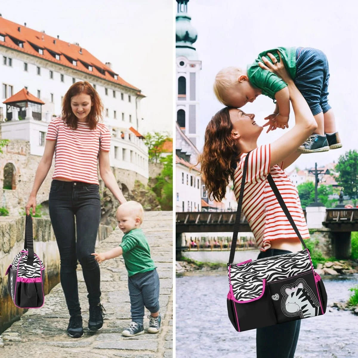 Baby Hand Carry Diaper Bag Elephant Brown - Momease - Image 10