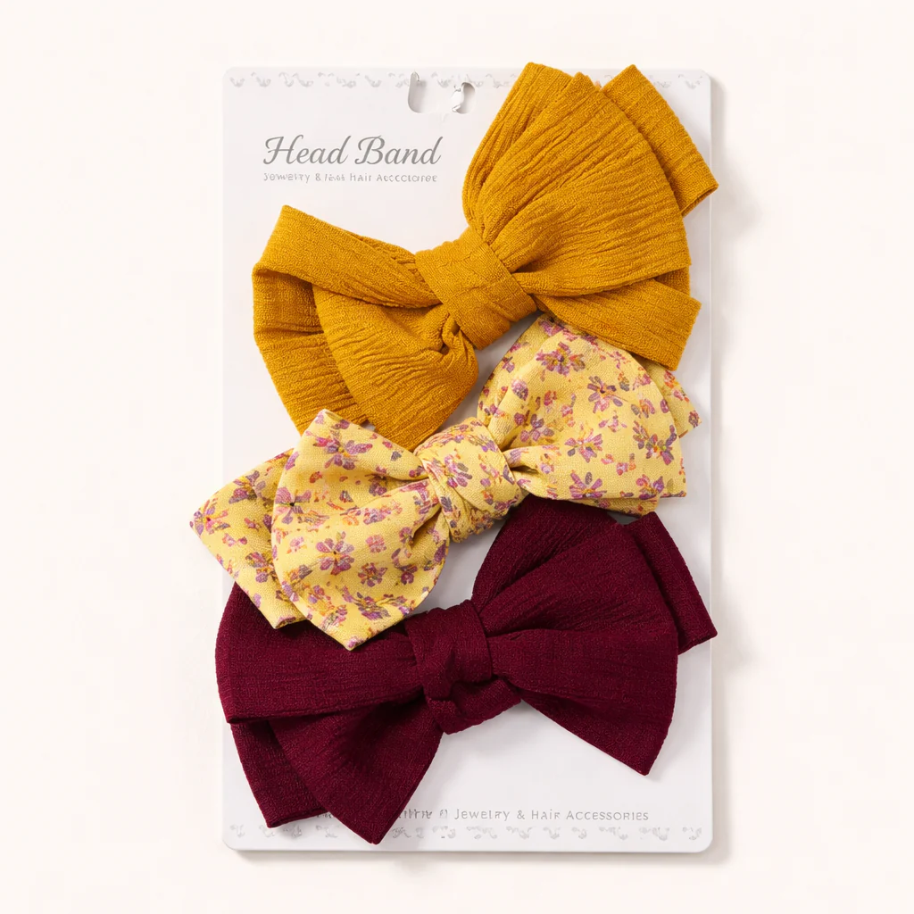 Baby Headband Set 3Pcs Rose Multicolor - Sunshine - Image 3