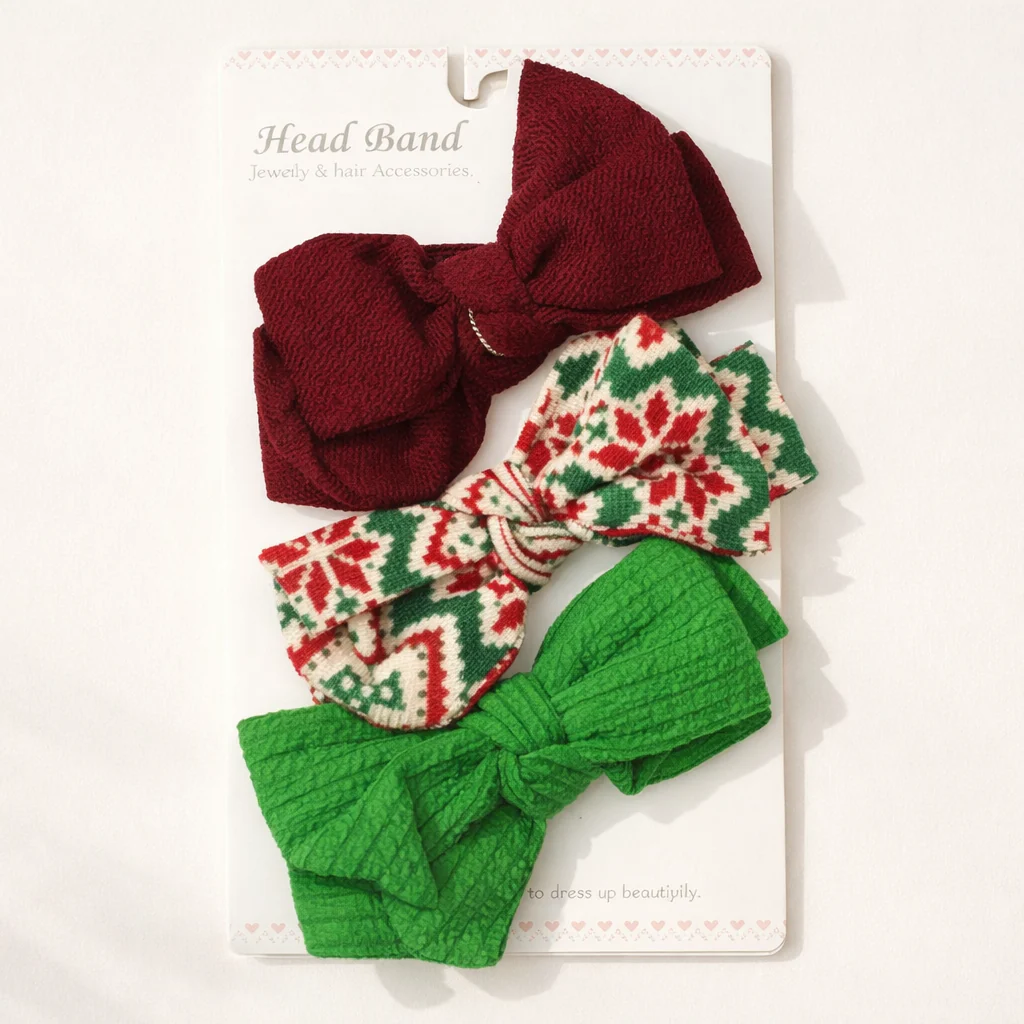 Baby Headband Set 3Pcs Rose Multicolor - Sunshine - Image 4