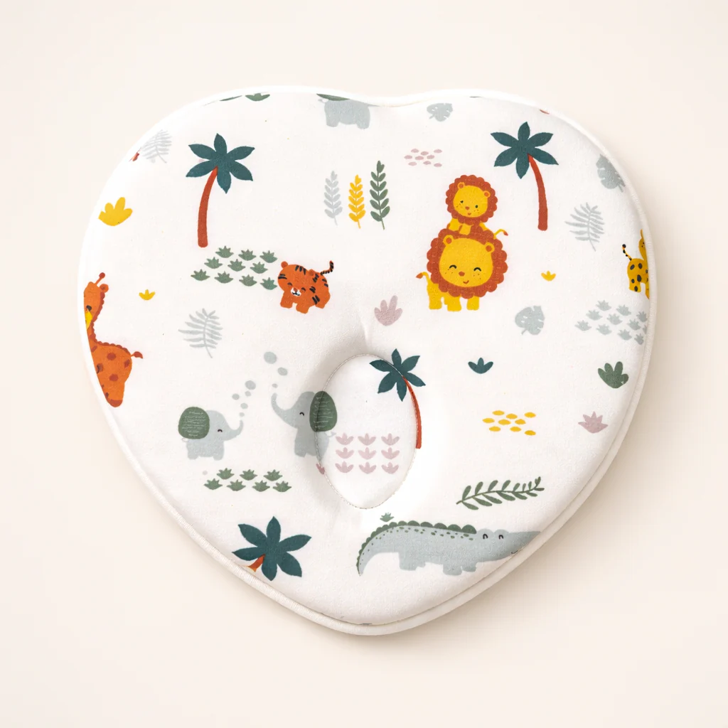 Baby Heart Shape Pillow Animals White - Topse