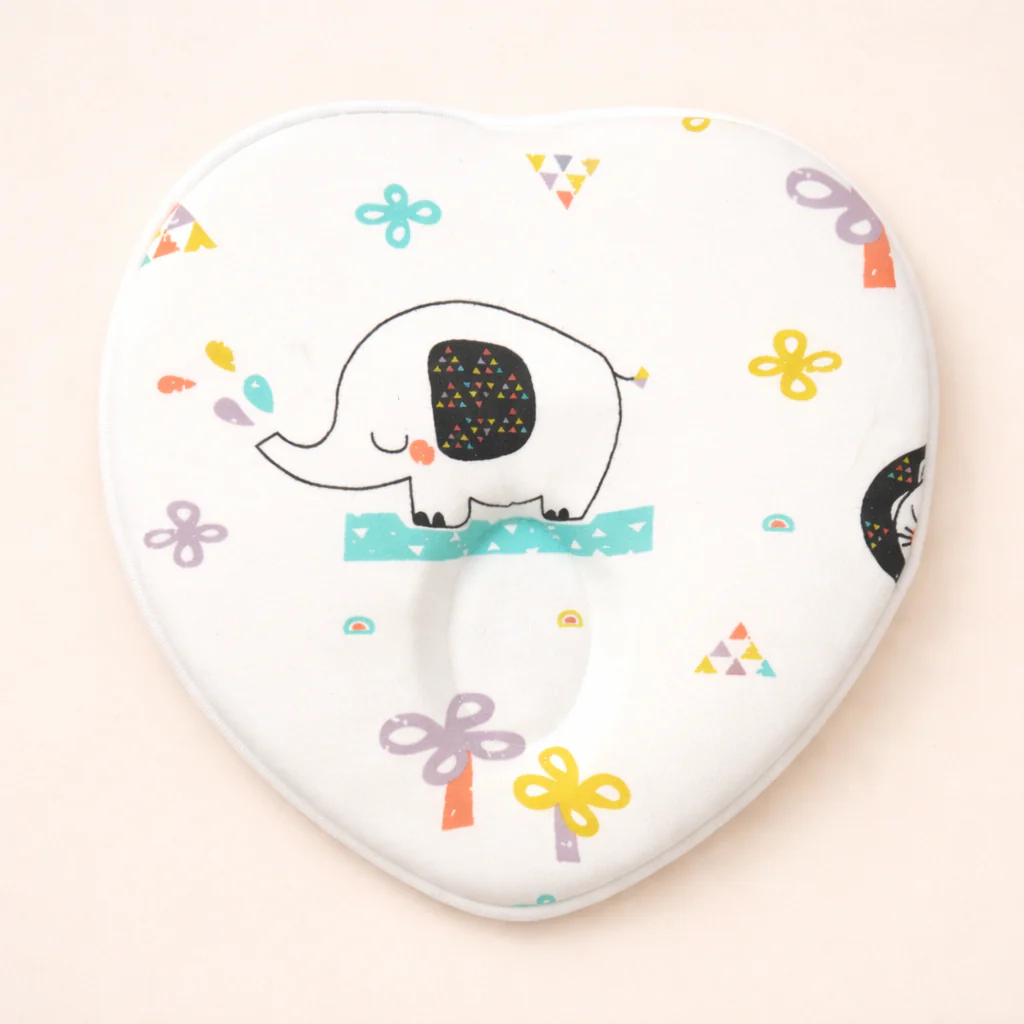 Baby Heart Shape Pillow Elephant White - Topse