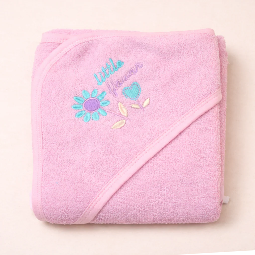 Baby Hooded Bath Towel Flower Pink - Sunshine