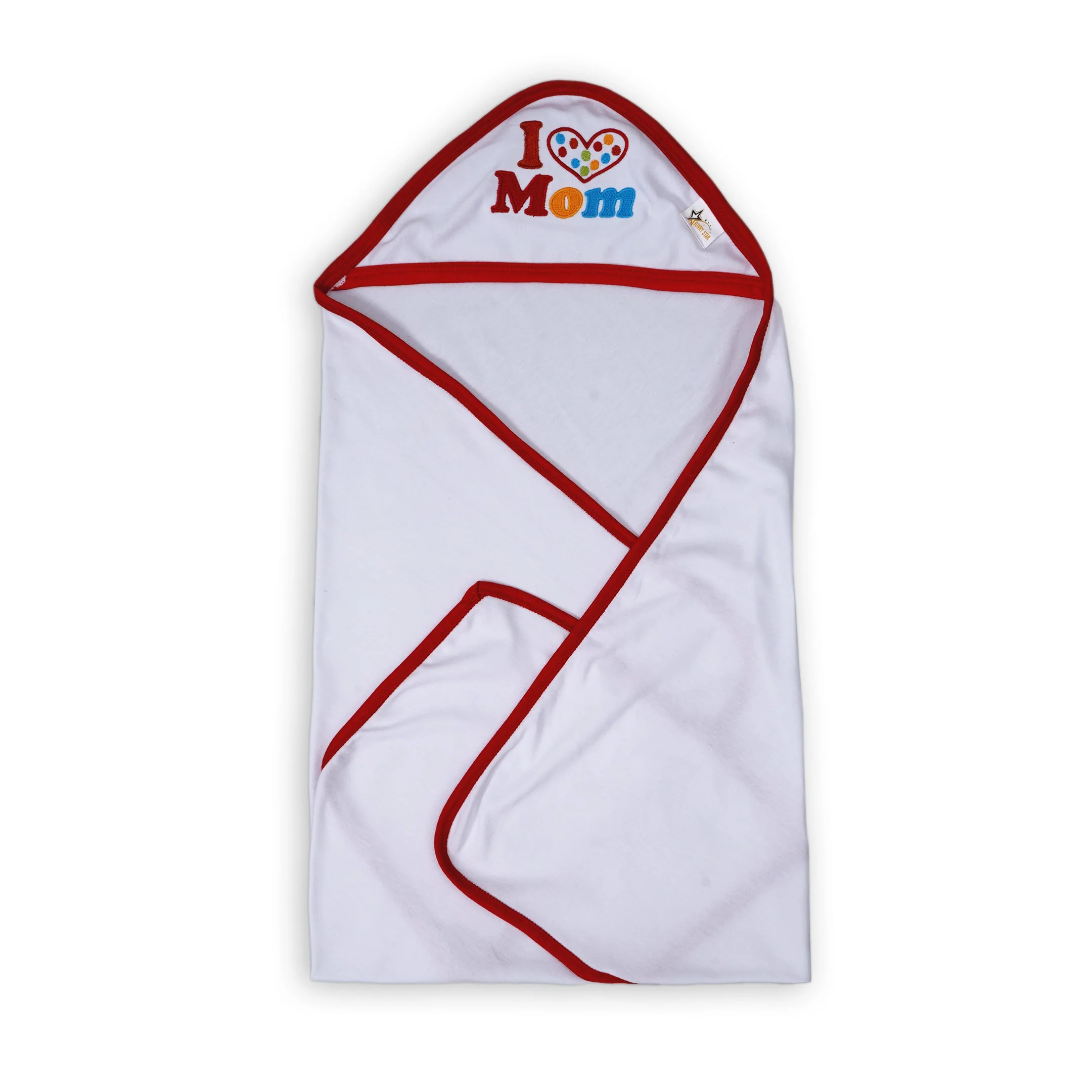 Baby Hooded Wrapping Sheet I Love Mom Red - Sunshine - Image 3