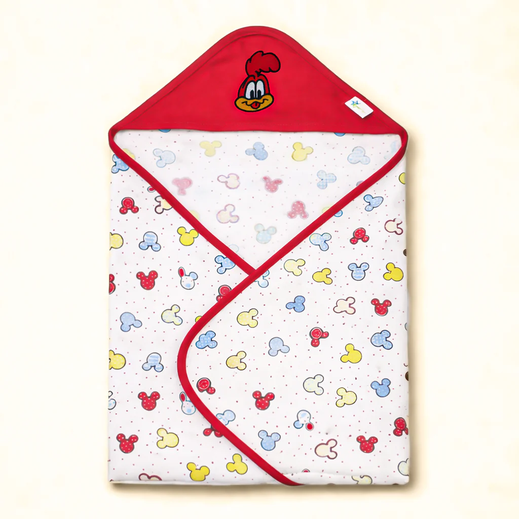 Baby Hooded Wrapping Sheet Mickey Red - Sunshine - Image 2