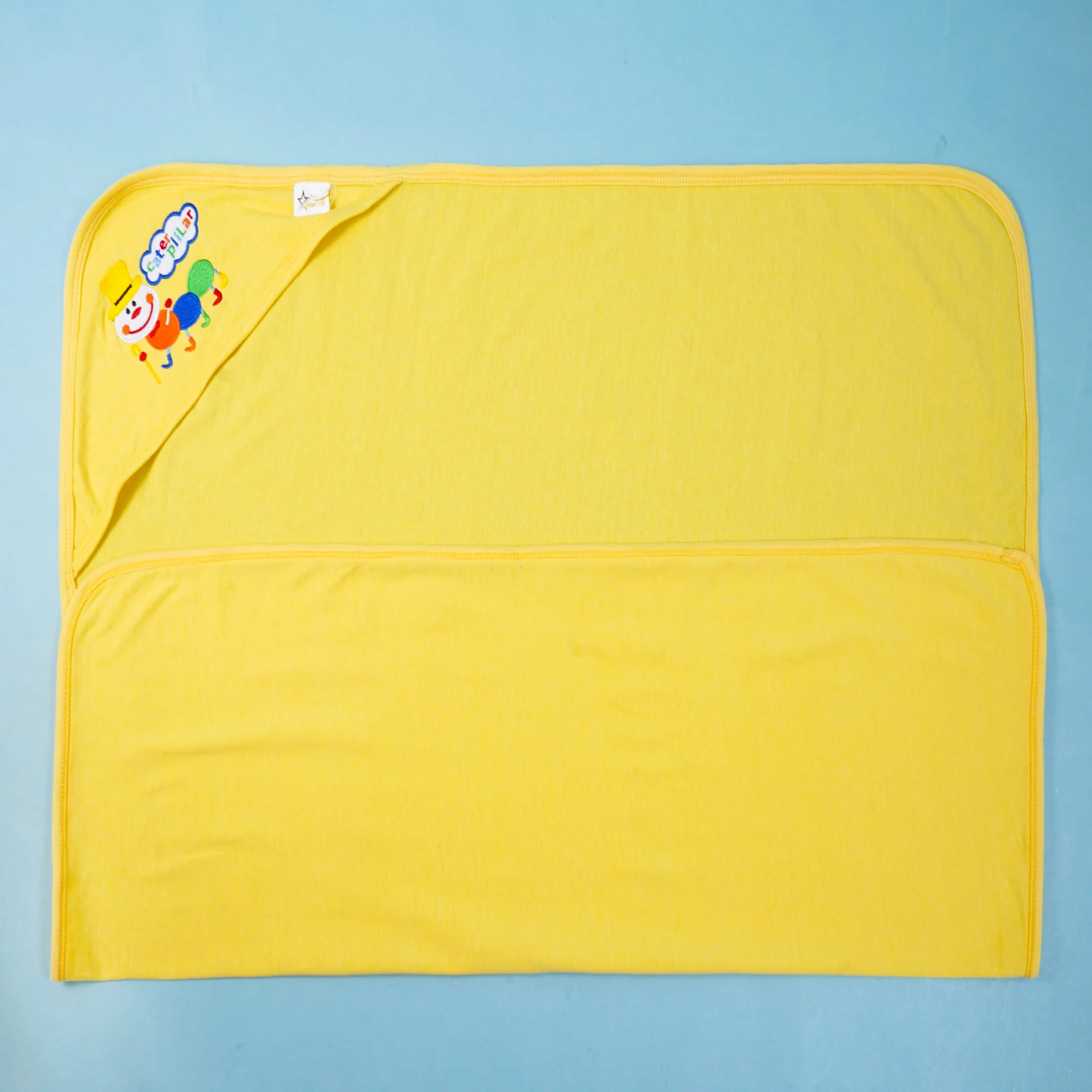 Baby Hooded Wrapping Sheet Pack Of 2 Animals Yellow (34" X 36") - Sunshine - Image 3