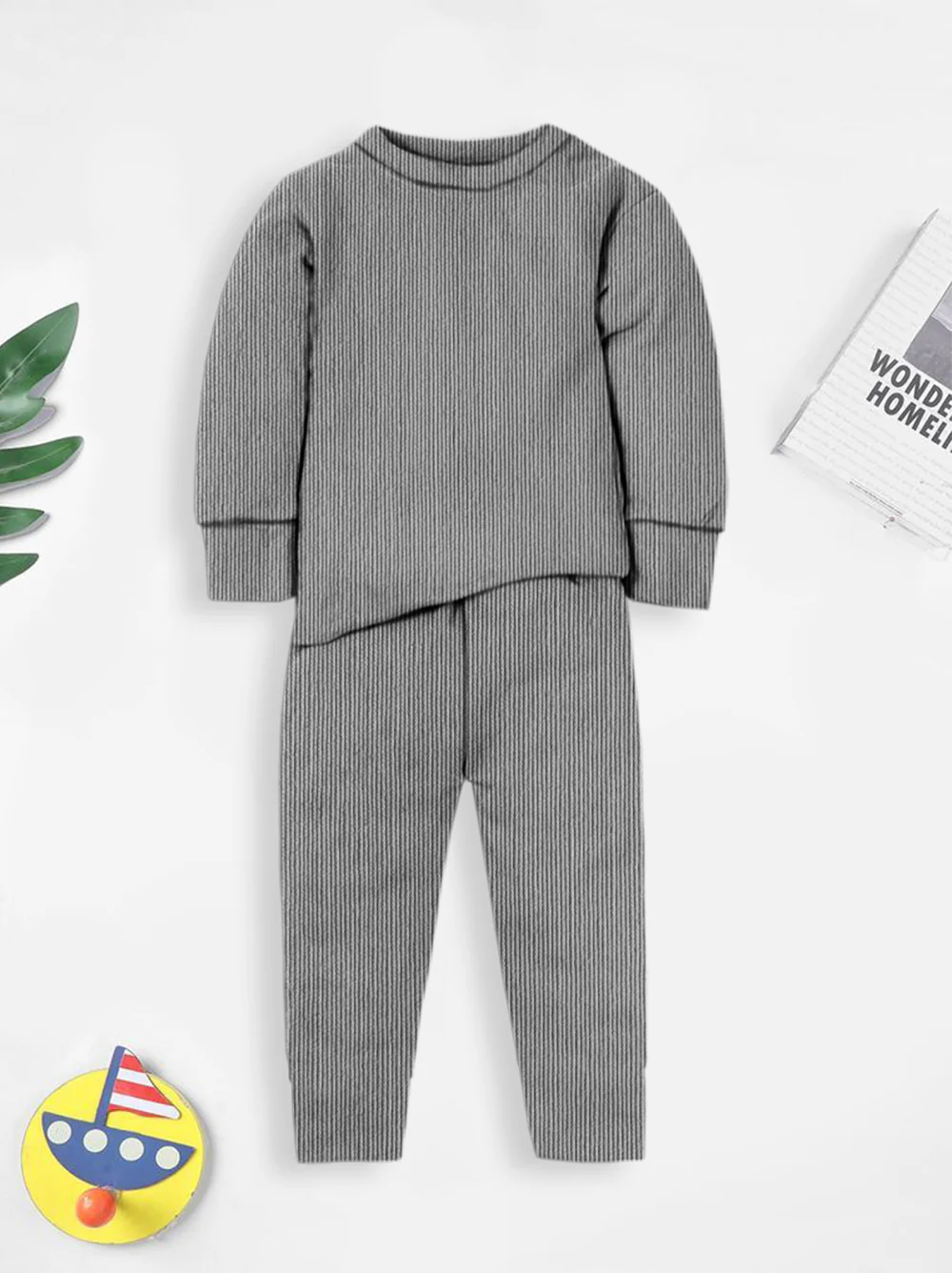 Sy Baby Innerwear Set Black & White Stripes - Sunshine - Image 4