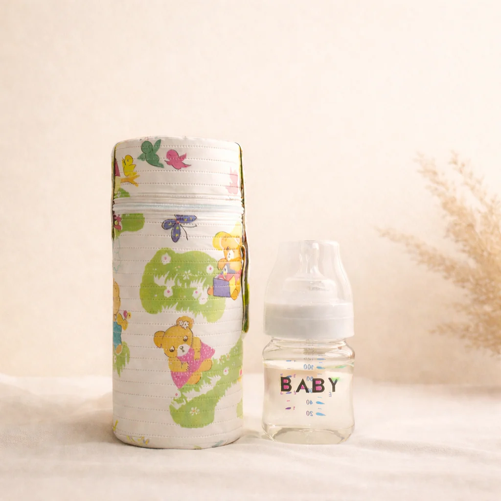 Baby Insulated Feeder Storage Bag With 5Oz Feeder Bear White - Sunshine