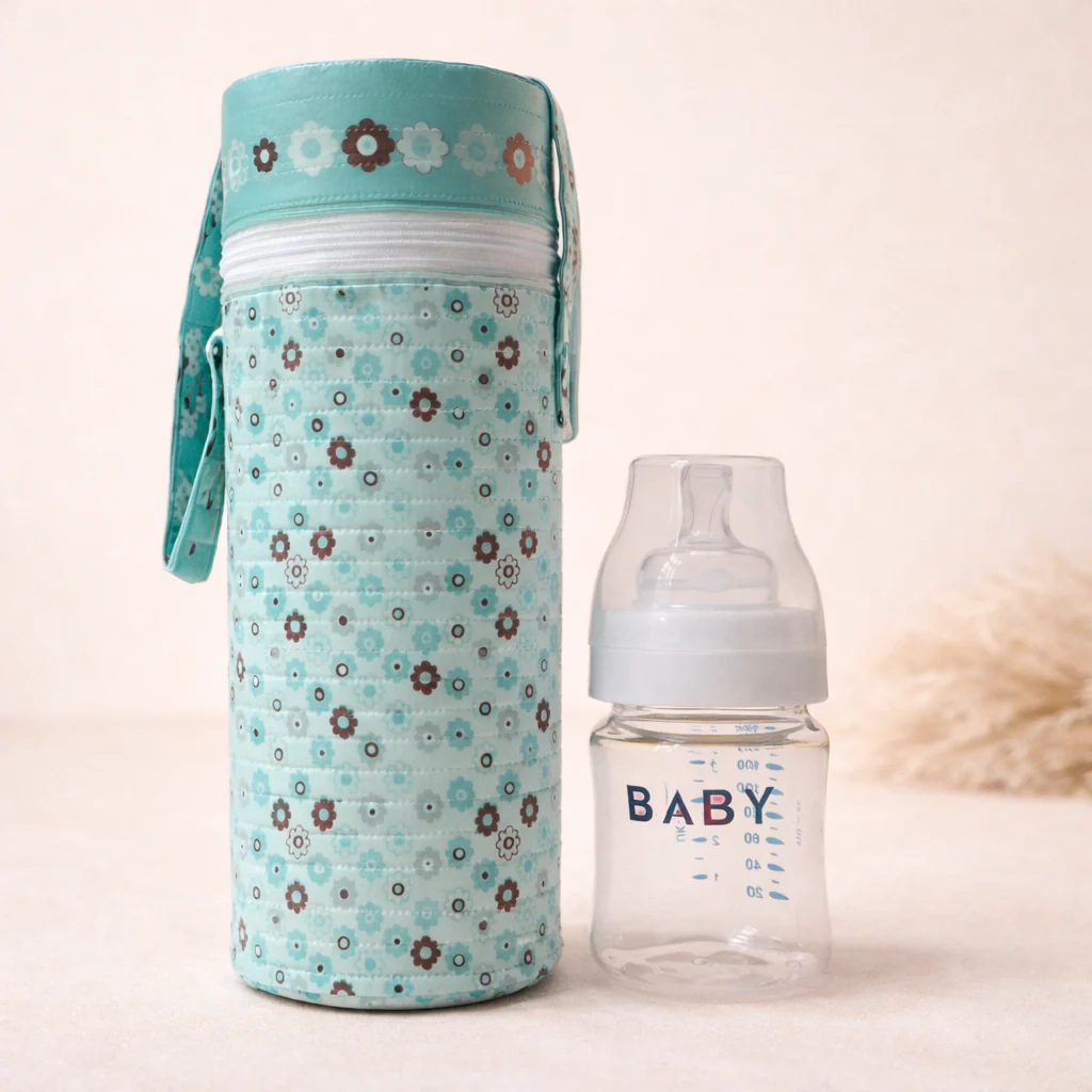 Baby Insulated Feeder Storage Bag With 5Oz Feeder Flowers Green - Sunshine