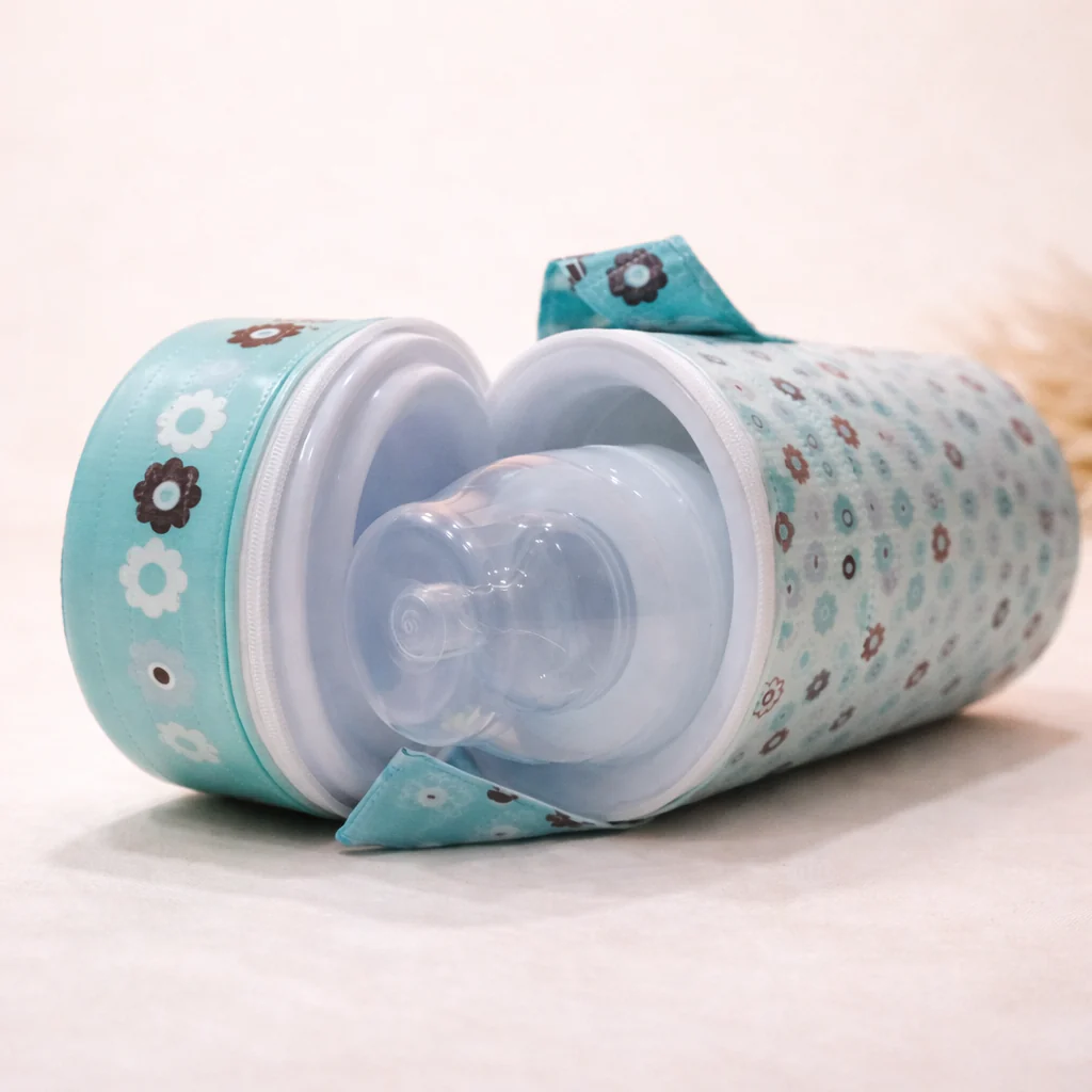 Baby Insulated Feeder Storage Bag With 5Oz Feeder Flowers Green - Sunshine - Image 2