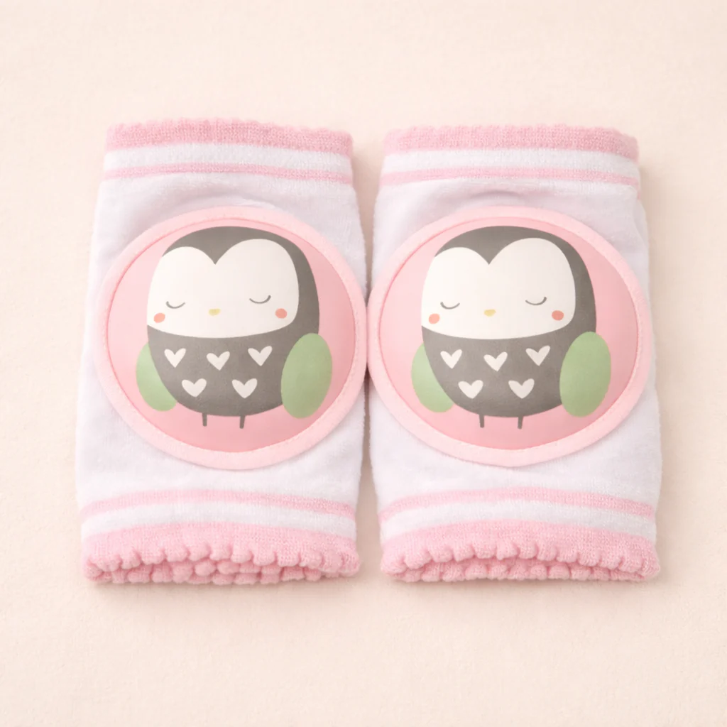 Baby Knee Pad Owl Pink - Sunshine