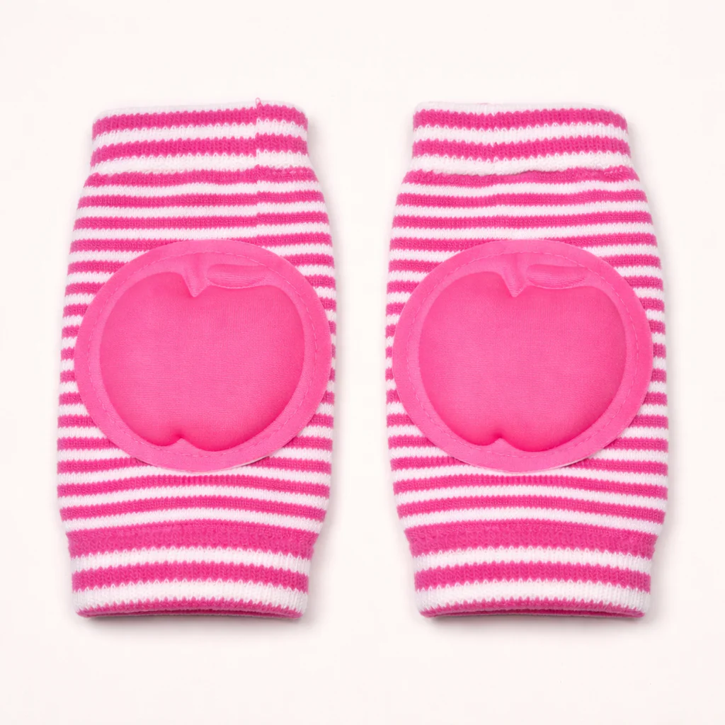 Baby Knee Pads Apple Stripes Pink - Sunshine