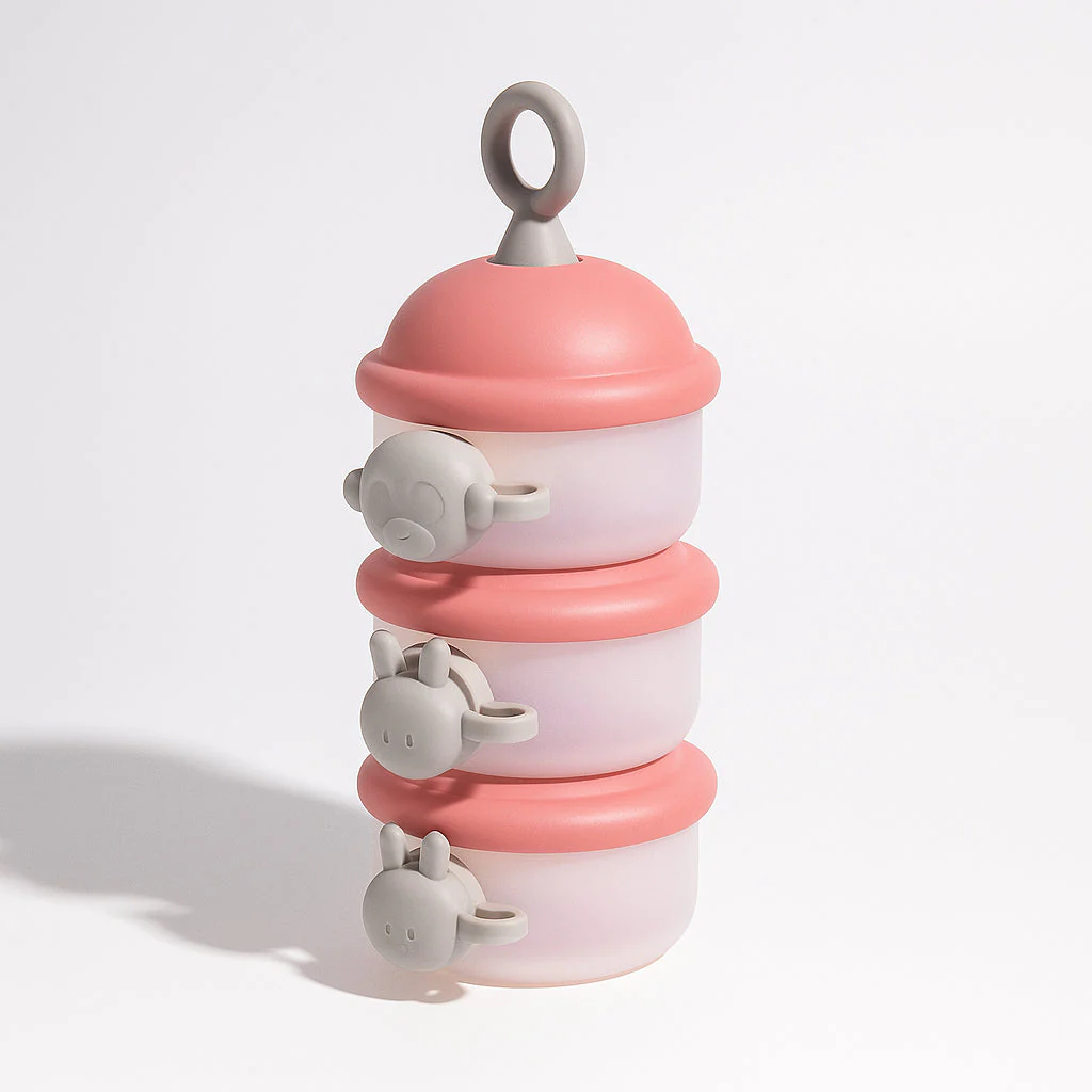 Baby Milk Container 3Pcs Peach - Sunshine