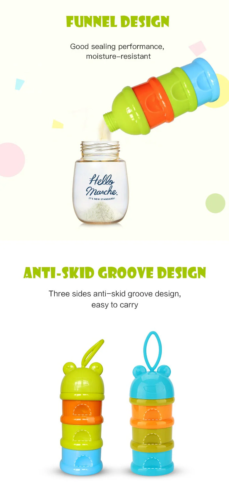 Baby Milk Container 3Pcs Peach - Sunshine - Image 4