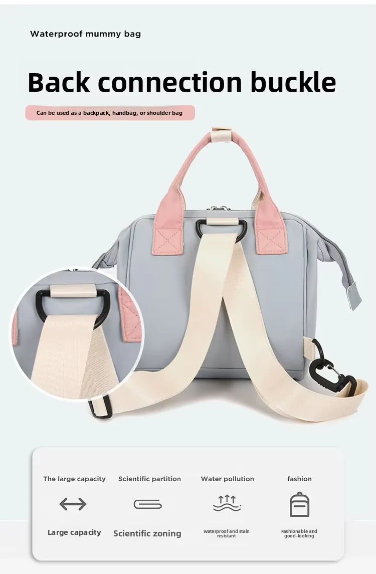 Baby Mini Diaper Bag Beige & Orange - Sunshine - Image 10