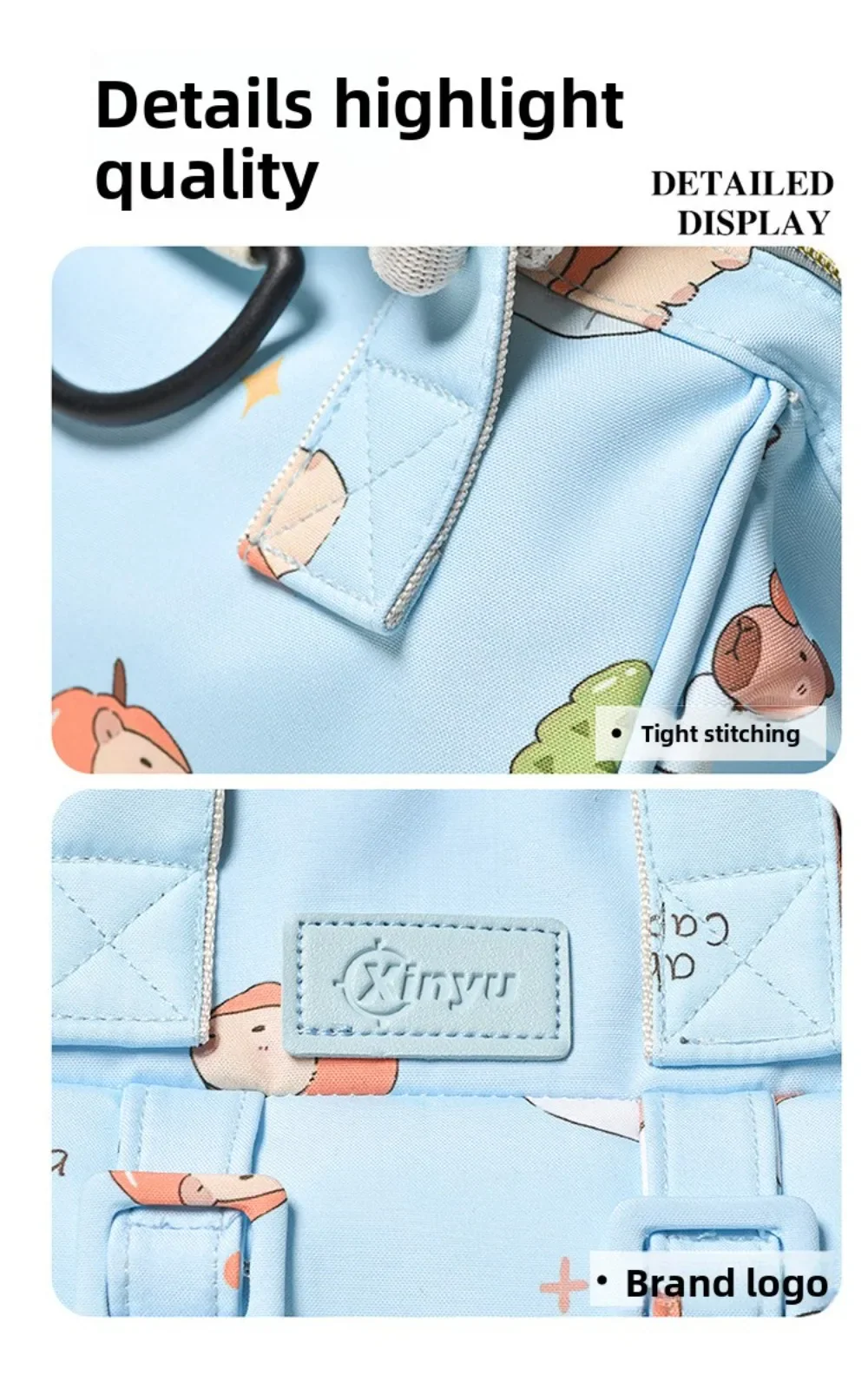 Baby Mini Printed Diaper Bag Beige - Sunshine - Image 9