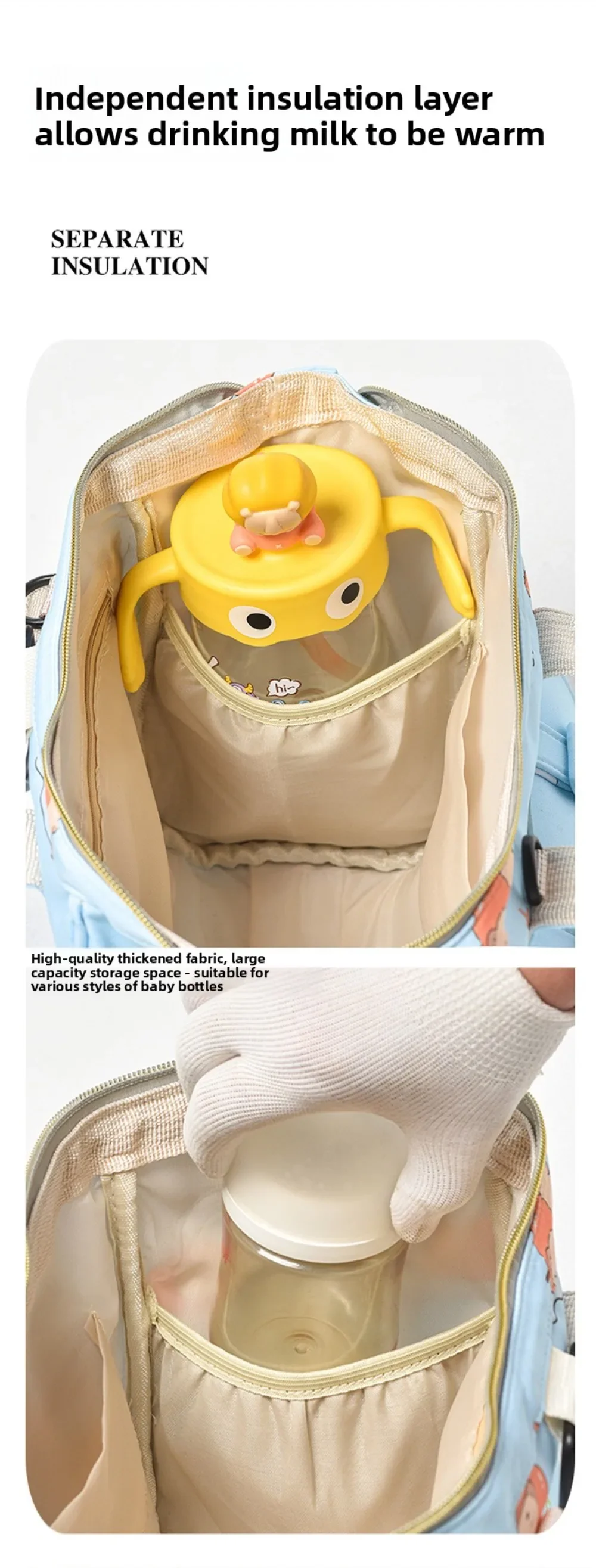 Baby Mini Printed Diaper Bag Purple - Sunshine - Image 13